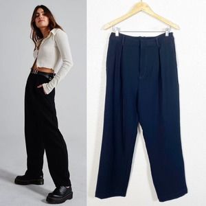Free People Womens Pia Dad Pleated Trouser Pants Size 10